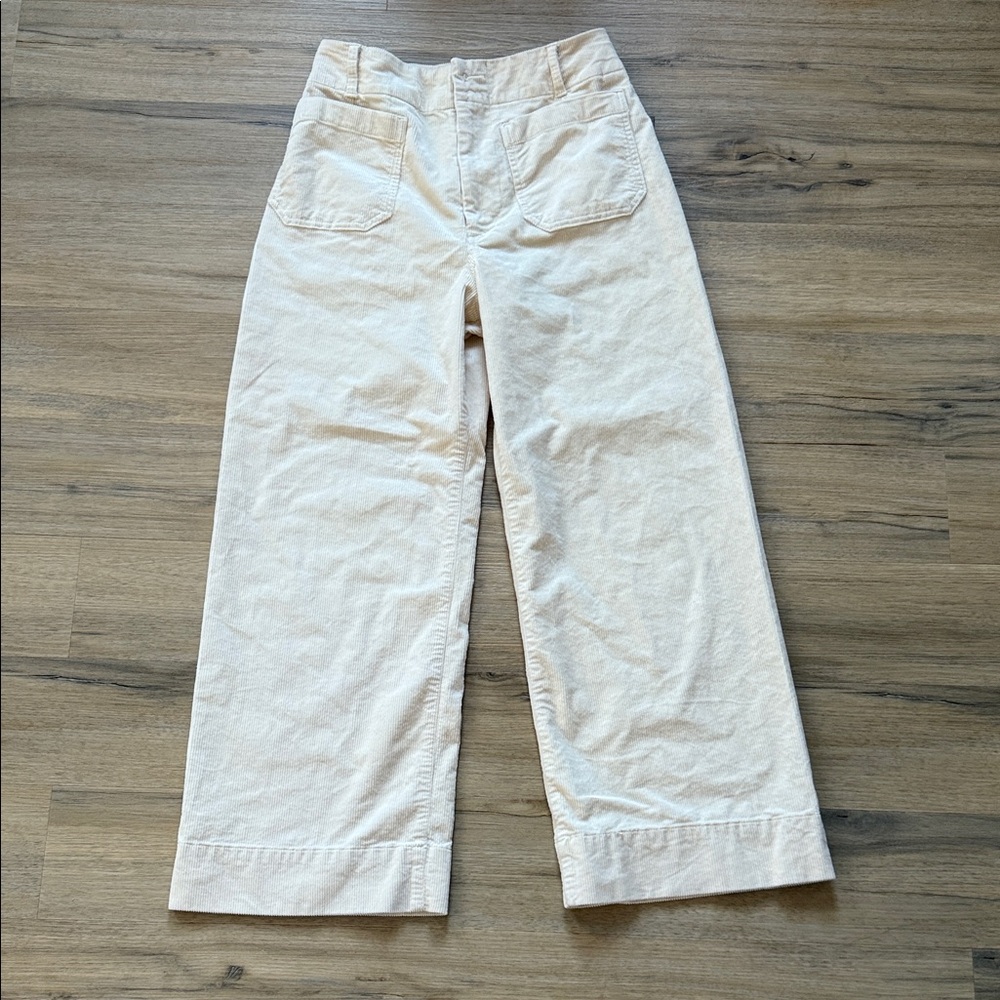 ANTHRO Cream corduroy Pants
